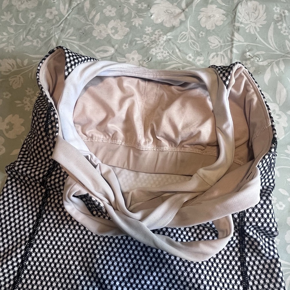 Lululemon Women's Size 6 Thick Strappy Open Back Geometric Padded Bra Tank Top - Picture 5 of 11